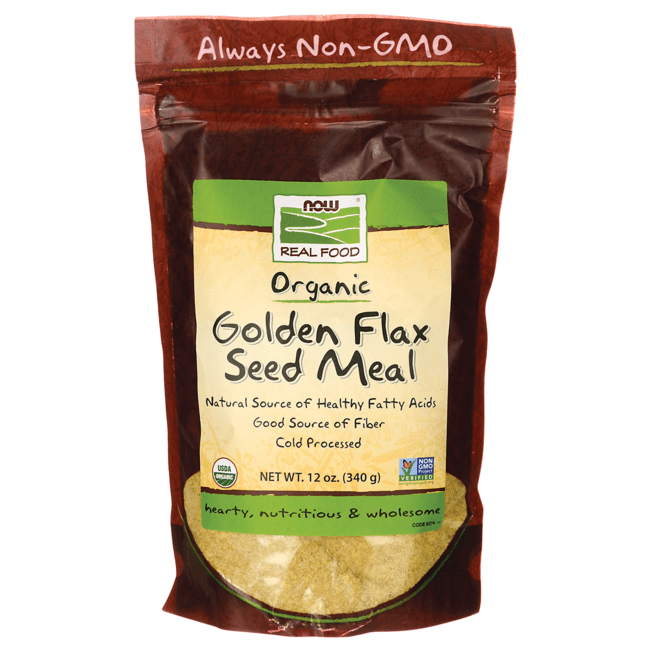 NOW Foods Organic Golden Flax Seed Meal 12 oz (340 g) Pwdr Swanson