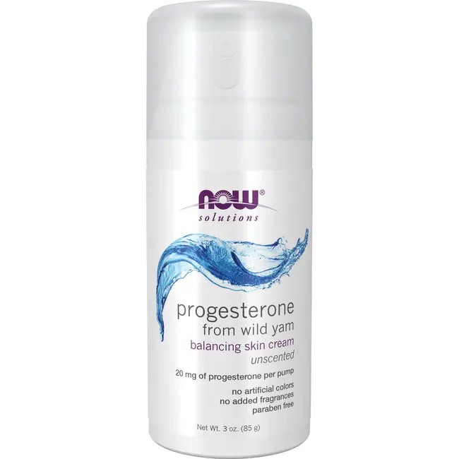 NOW Foods Natural Progesterone Unscented 3 oz (85 g) Cream Swanson