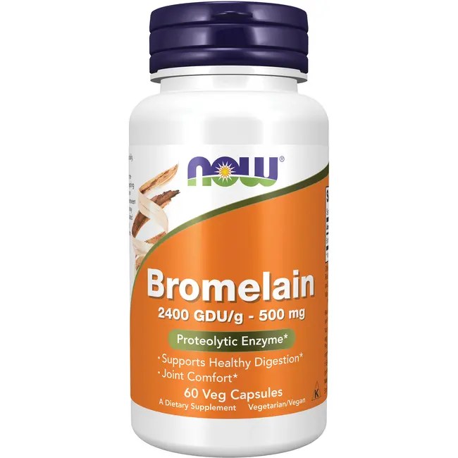 NOW Foods Bromelain 500 mg 60 Veg Caps Swanson Health Products