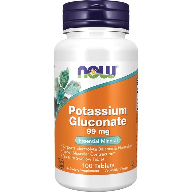 NOW Foods Potassium Gluconate 99 mg 100 Tabs Swanson Health Products