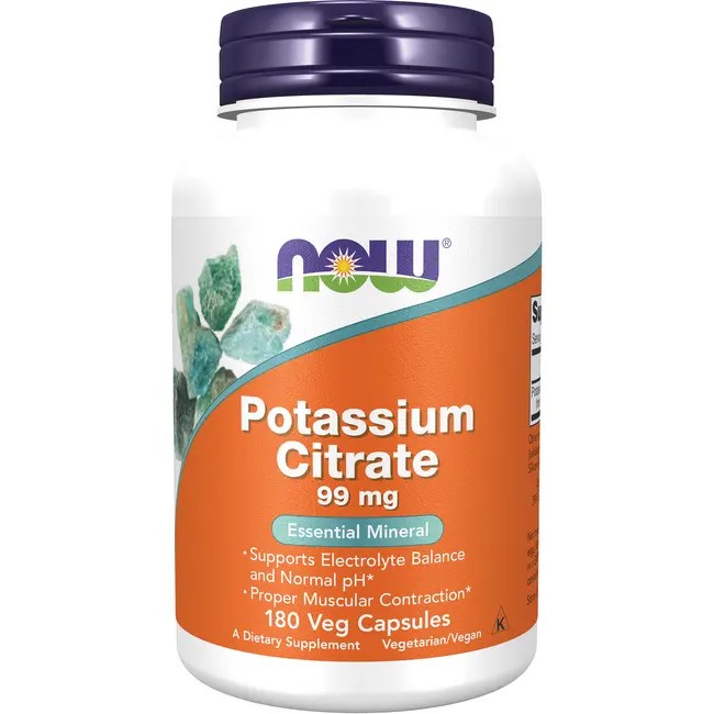 NOW Foods Potassium Citrate 99 mg 180 Caps Swanson Health Products