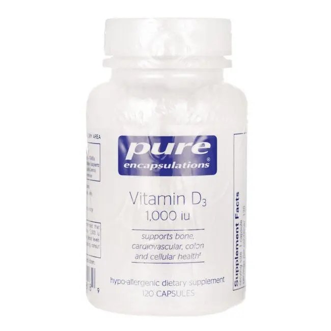 Pure Encapsulations Vitamin D3 1,000 IU 120 Veg Caps Swanson Health