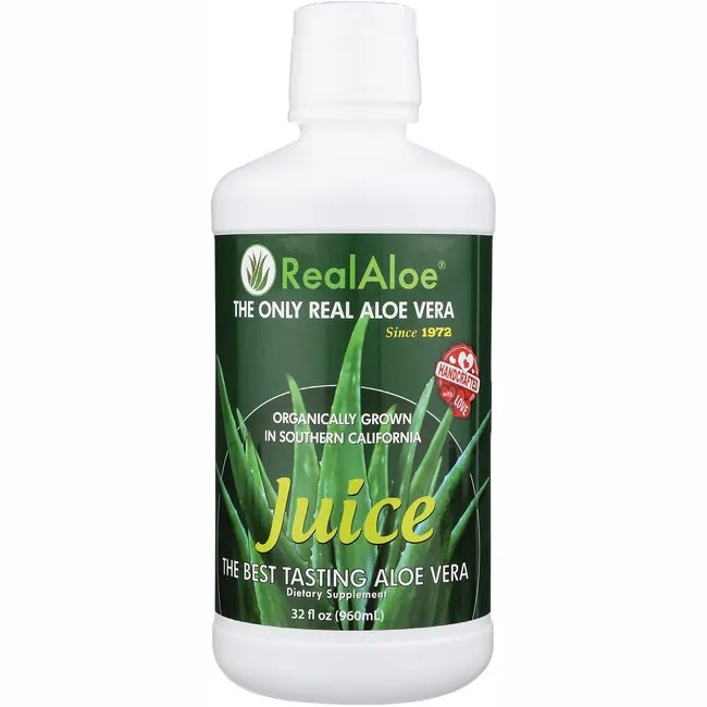Real Aloe Aloe Vera Juice 32 fl oz (960 mL) Liquid Swanson Health