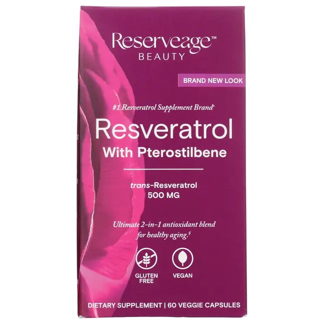 Reserveage Nutrition Resveratrol with AllNatural Pterostilbene 500 mg