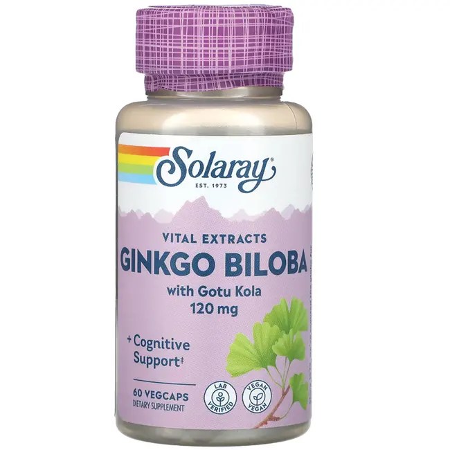 Solaray Ginkgo Biloba One Daily 60 Veg Caps Swanson Health Products