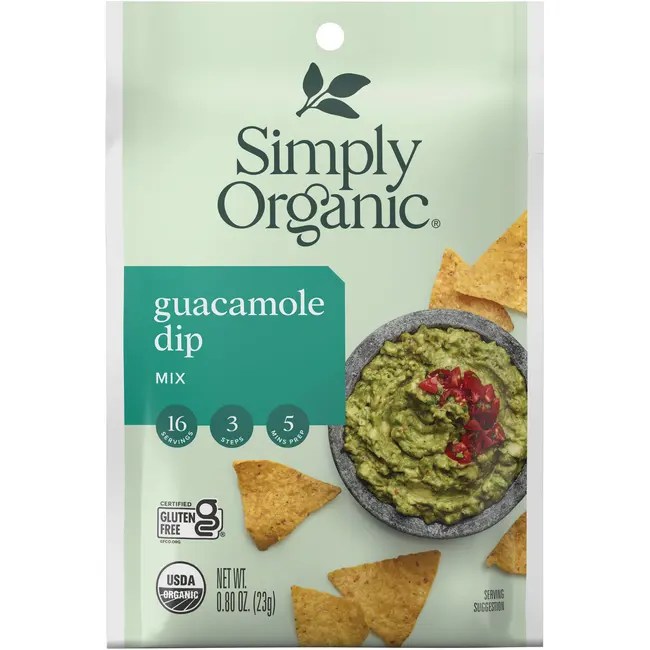 Simply Organic Guacamole Dip Mix 0.8 oz Pkg Swanson Health Products