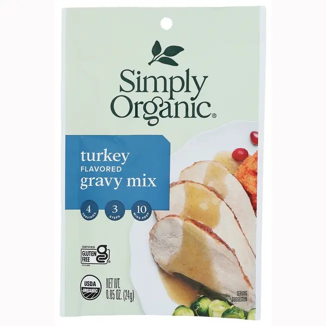 Simply Organic Turkey Flavored Gravy Mix 0.85 oz Pkg 89836185457 eBay