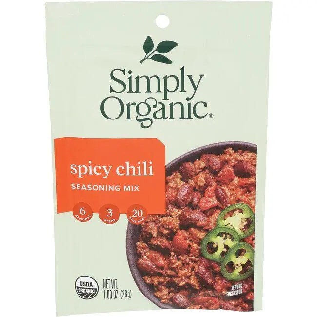 Simply Organic Spicy Chili Seasoning Mix 1.00 oz Pkg Swanson®