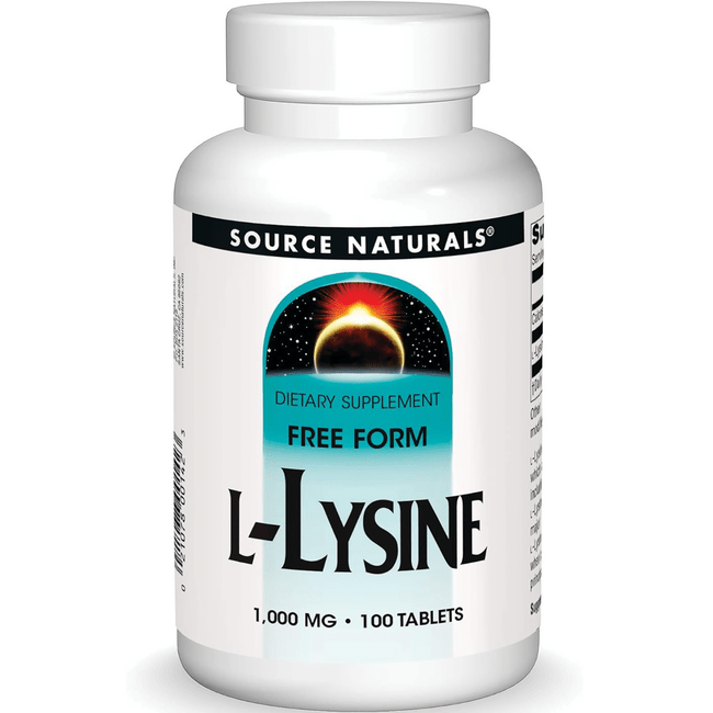 Source Naturals LLysine 1,000 mg 100 Tabs Swanson Health Products