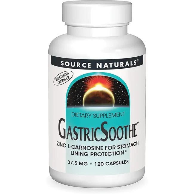 Source Naturals GastricSoothe Zinc LCarnosine 37.5 mg 120 Veg Caps