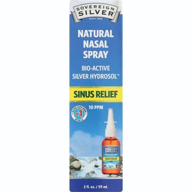 Sovereign Silver BioActive Silver Hydrosol Vertical Spray 10 ppm 2 fl oz Liquid Swanson