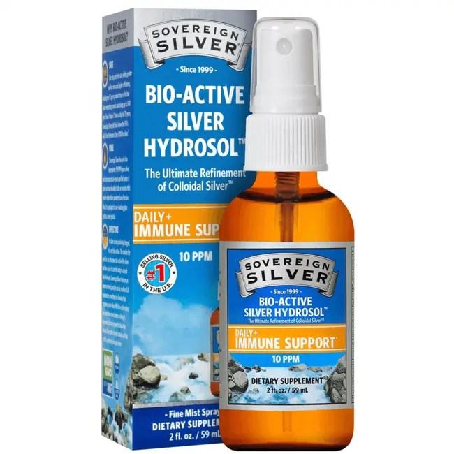 Sovereign Silver BioActive Silver Hydrosol Throat Spray 10 ppm 2 fl oz (59 mL) Liquid Swanson