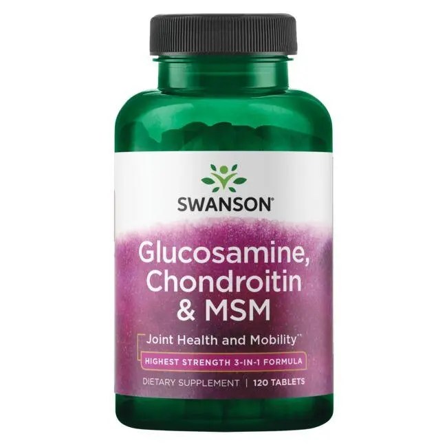Swanson Premium Glucosamine, Chondroitin & MSM Highest Strength3in1