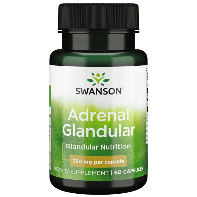 Swanson Premium Raw Adrenal Glandular 350 mg 60 Caps Swanson Health