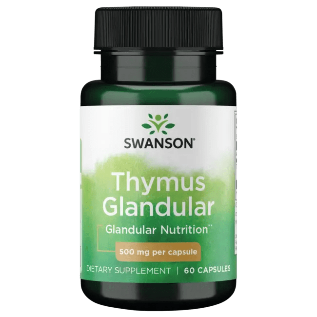 Swanson Premium Raw Thymus Glandular 500 mg 60 Caps Swanson Health