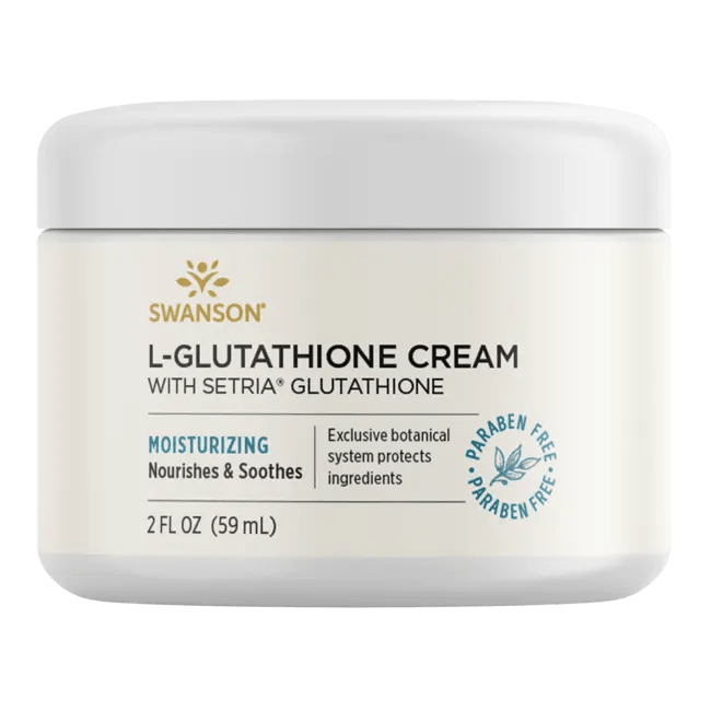 Swanson Premium LGlutathione Cream with Setria, 95 Natural 2 fl oz