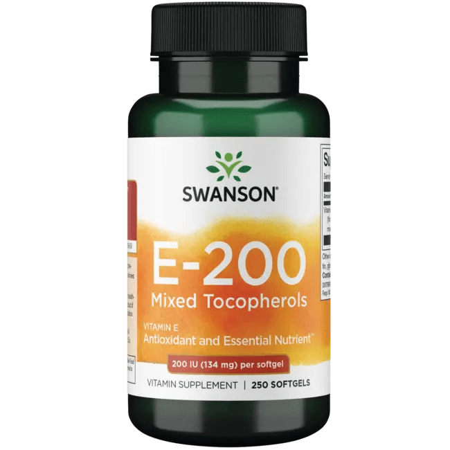 Swanson Premium Vitamin E Mixed Tocopherols 200 IU (134 mg) 250 Sgels