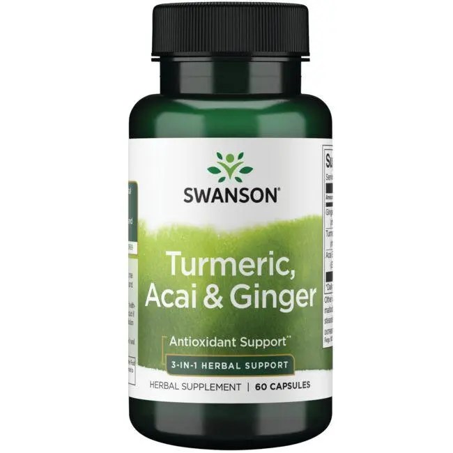 Swanson Premium Turmeric, Acai & Ginger 60 Caps Swanson®