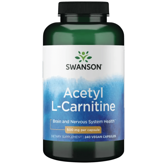 Swanson Premium Acetyl LCarnitine 500 mg 240 Veg Caps Swanson Health