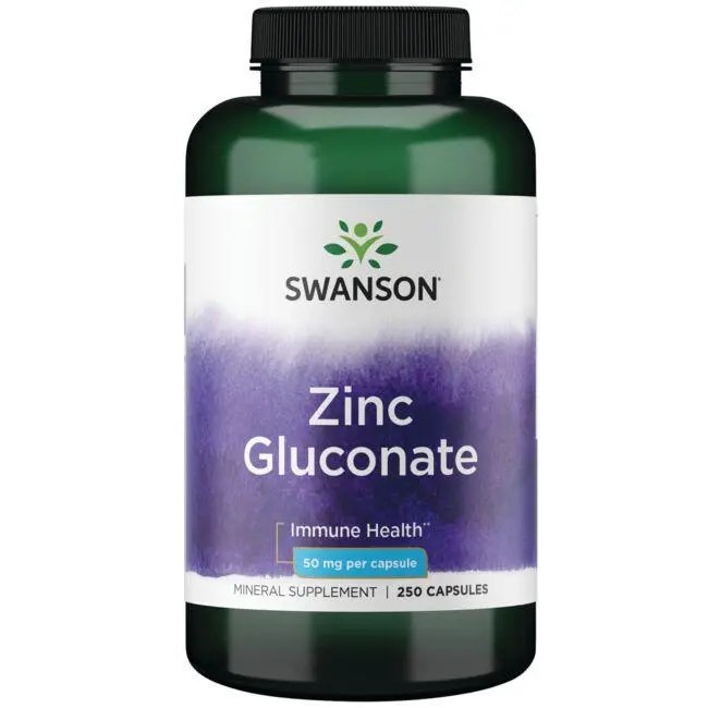 Zinc Gluconate 50 mg Supplement Swanson Health Products