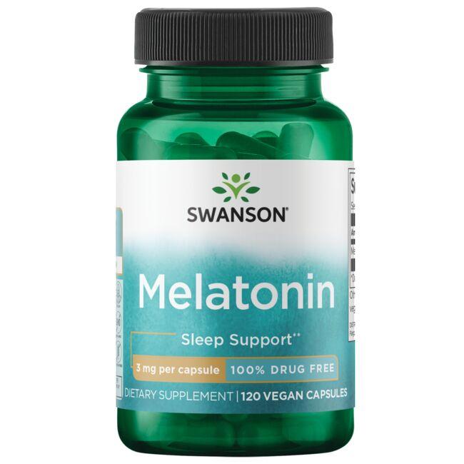 Melatonin 3 mg Supplement Swanson Health Products