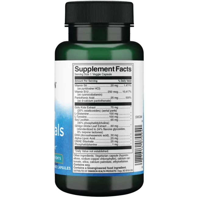 Swanson Condition Specific Formulas Brain Essentials 60 Veg Caps