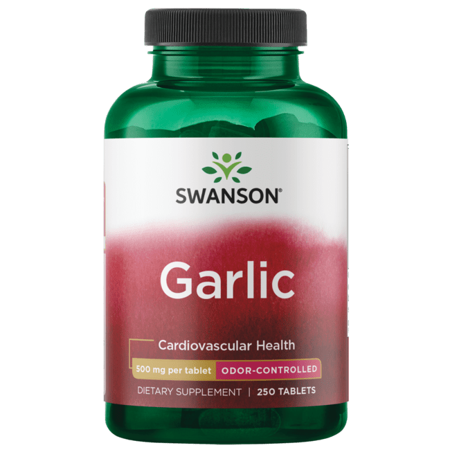 OdorControlled Garlic Supplement 500 mg Swanson Health Products