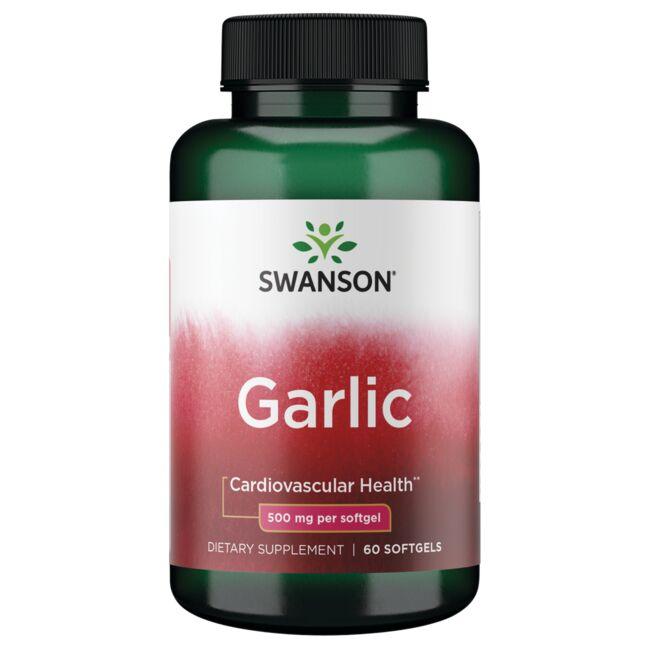 Swanson Best Garlic Supplements Garlic 500 mg 60 Sgels Swanson Health