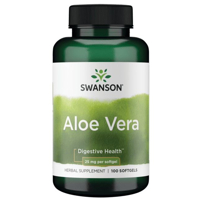 ALOE VERA SWANSON 25 MG 100 SOFTGELS DIGESTIVE KIDNEY AND SKIN eBay