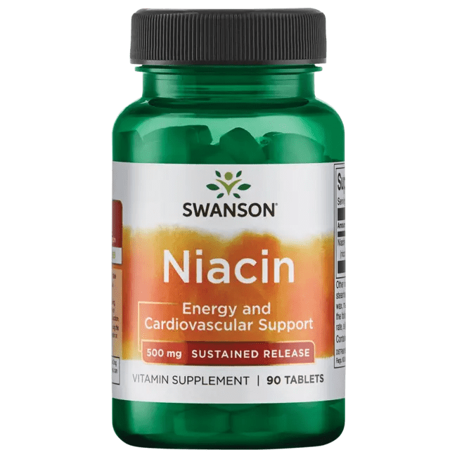 Swanson Ultra Sustained Release Niacin 500 mg 90 Tabs Swanson Health