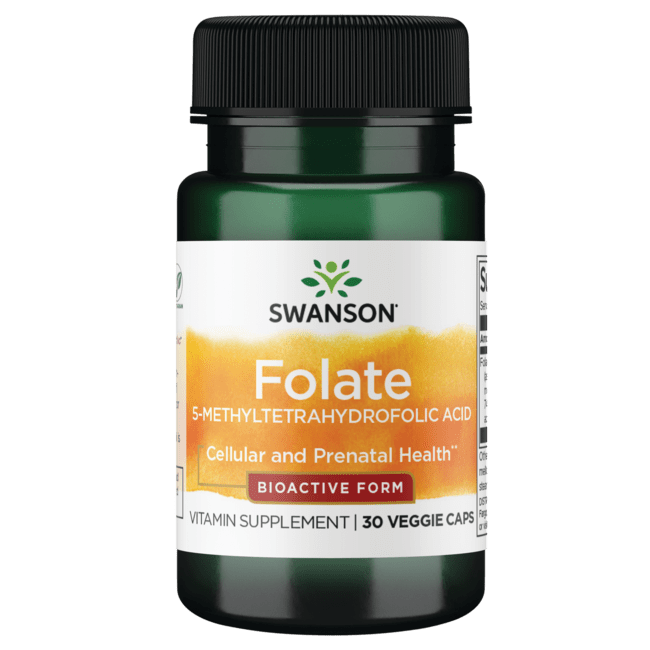 Swanson Ultra Folate (5Methyltetrahydrofolic Acid) 400 mcg 30 Veg Caps