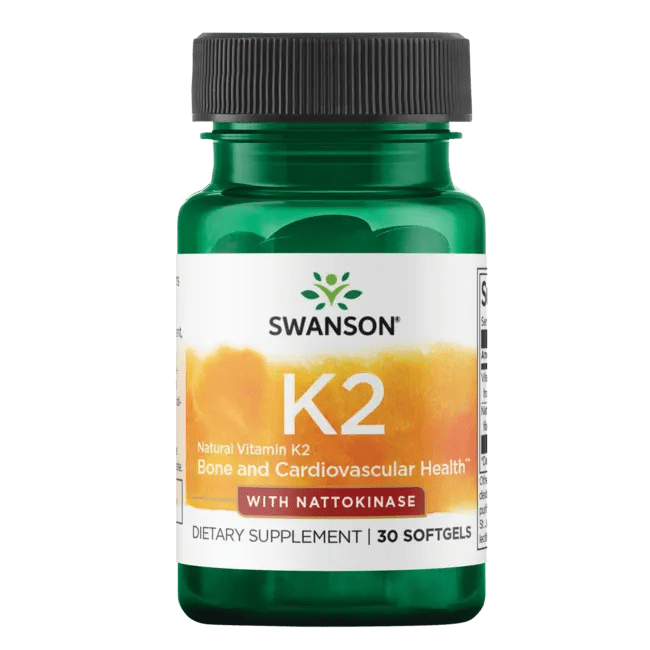 Swanson Ultra Natural Vitamin K2 with Nattokinase 30 Sgels Swanson Health Products