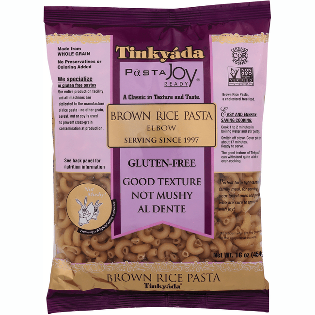 Tinkyada Brown Rice Elbow Pasta 16 oz Pkg Swanson Health Products