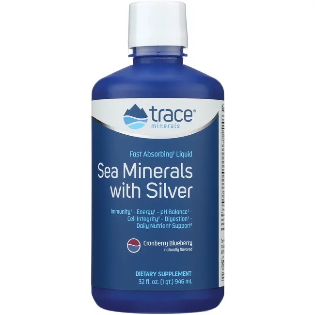 Trace Minerals Sea Minerals with Silver Cranberry Blueberry 32 fl oz