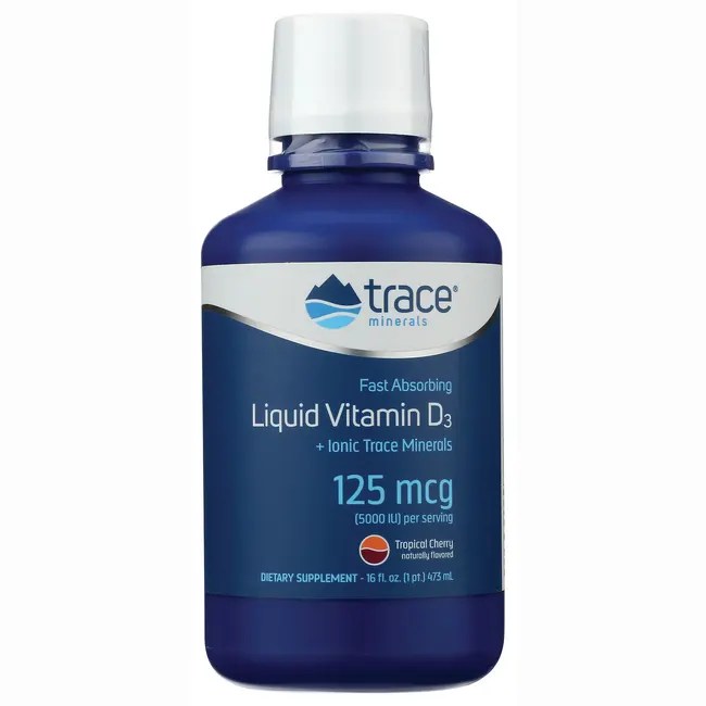 Trace Minerals Liquid Vitamin D3 5,000 IU 16 fl oz Liquid Swanson Health Products