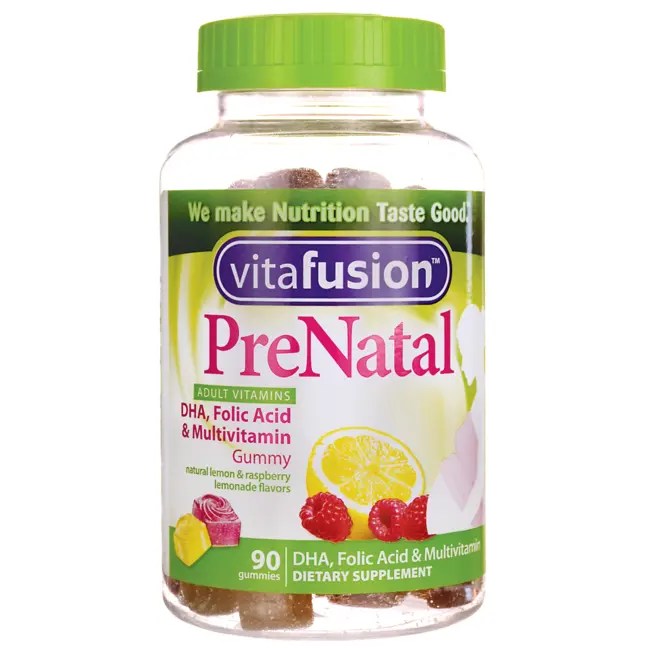 Vitafusion PreNatal DHA & Folic Acid Gummy Vitamins Berry Lemon Cherry