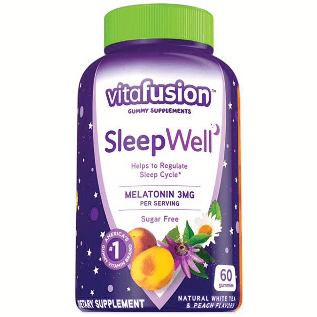 Vitafusion SleepWell Melatonin Sugar Free Gummy 60 Gummies Swanson Health Products