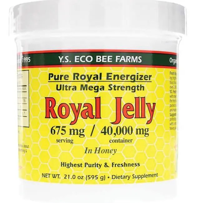 Y.S. Eco Bee Farms Pure Royal Energizer Royal Jelly In Honey 675 mg 21