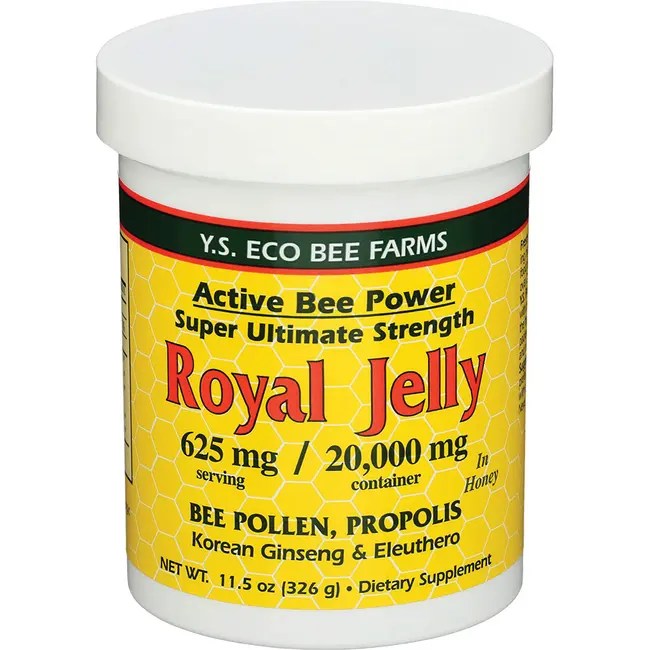 Y.S. Eco Bee Farm Active Bee Power Royal Jelly In Honey 625 mg 11.5 oz