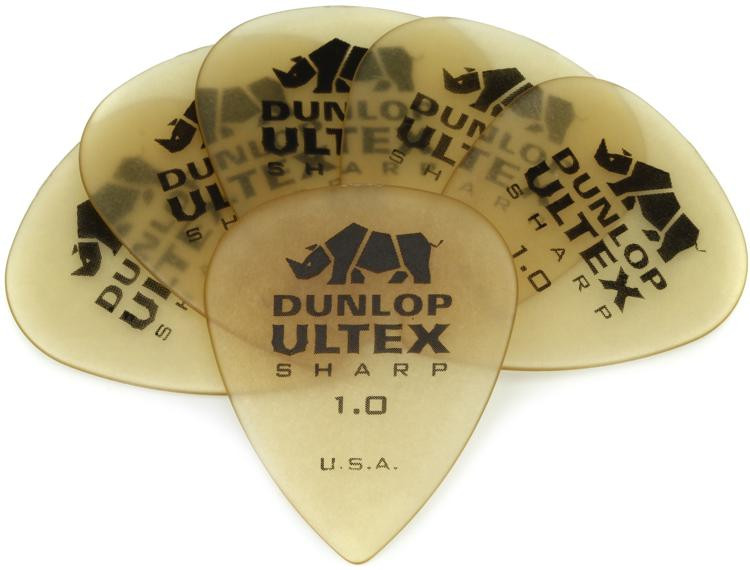 Dunlop 433P100 Ultex Sharp Guitar Picks 1.0mm 6pack Sweetwater