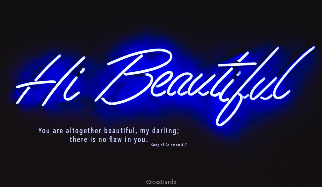 Free Hi Beautiful eCard eMail Free Personalized Encouragement Cards