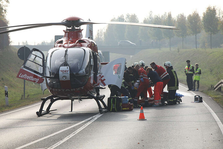 Schwerer Unfall auf B101 bei Siebenlehn Crash zwischen VW Crafter und