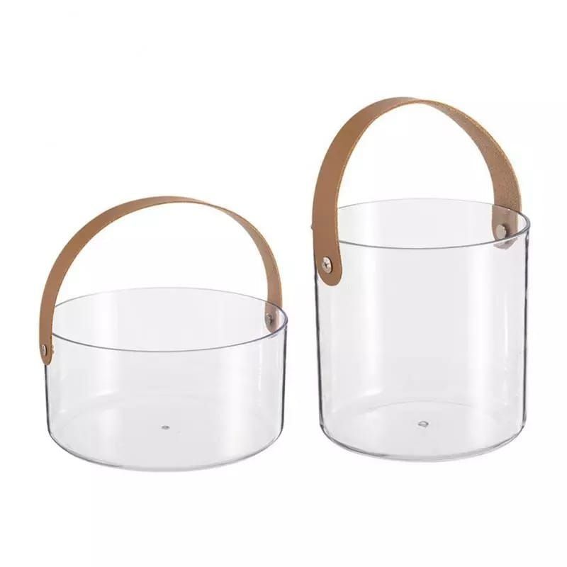 Yax MultiFunction Acrylic Clear Storage Buckets Set Of 2 Shop Today