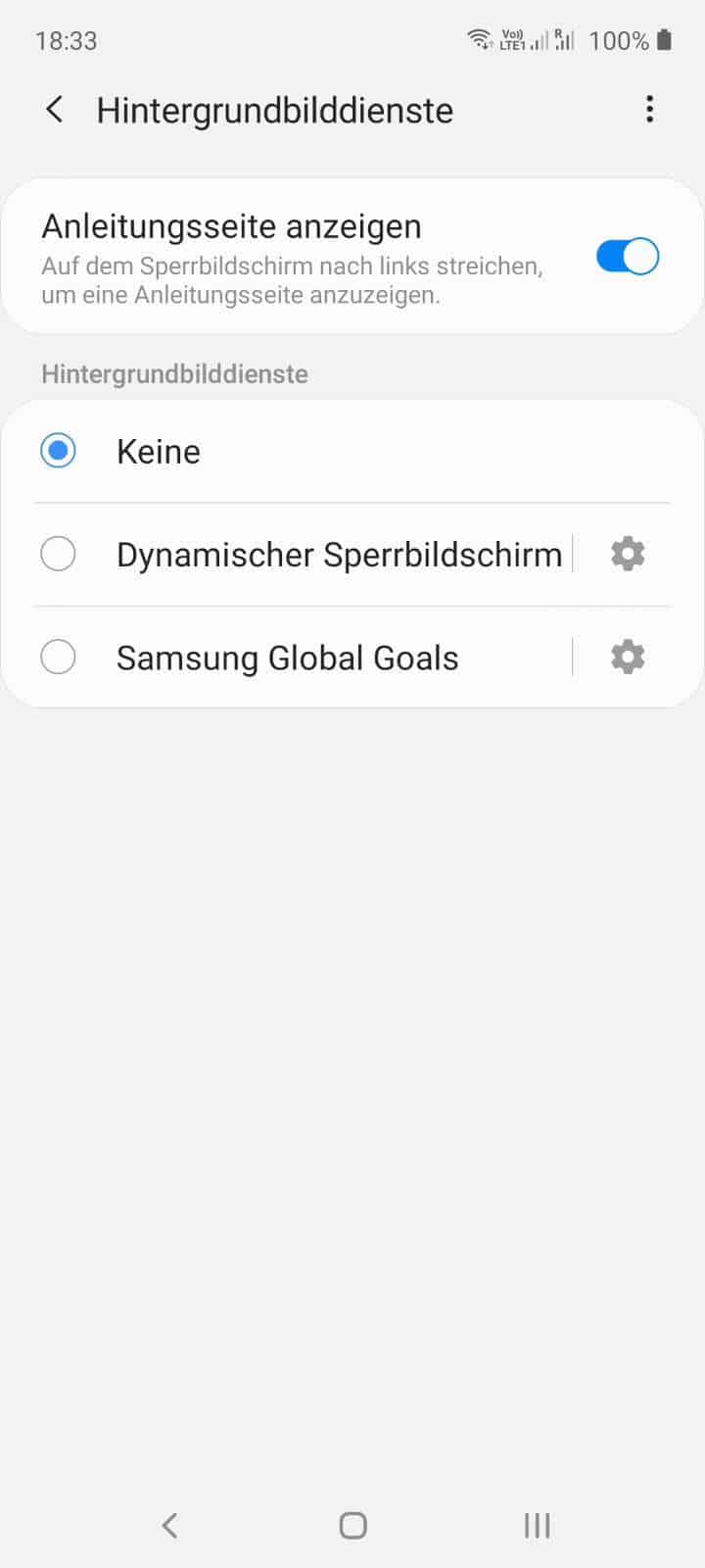 Wechselnder Hintergrund (Dynamischer Sperrbildschirm) Samsung
