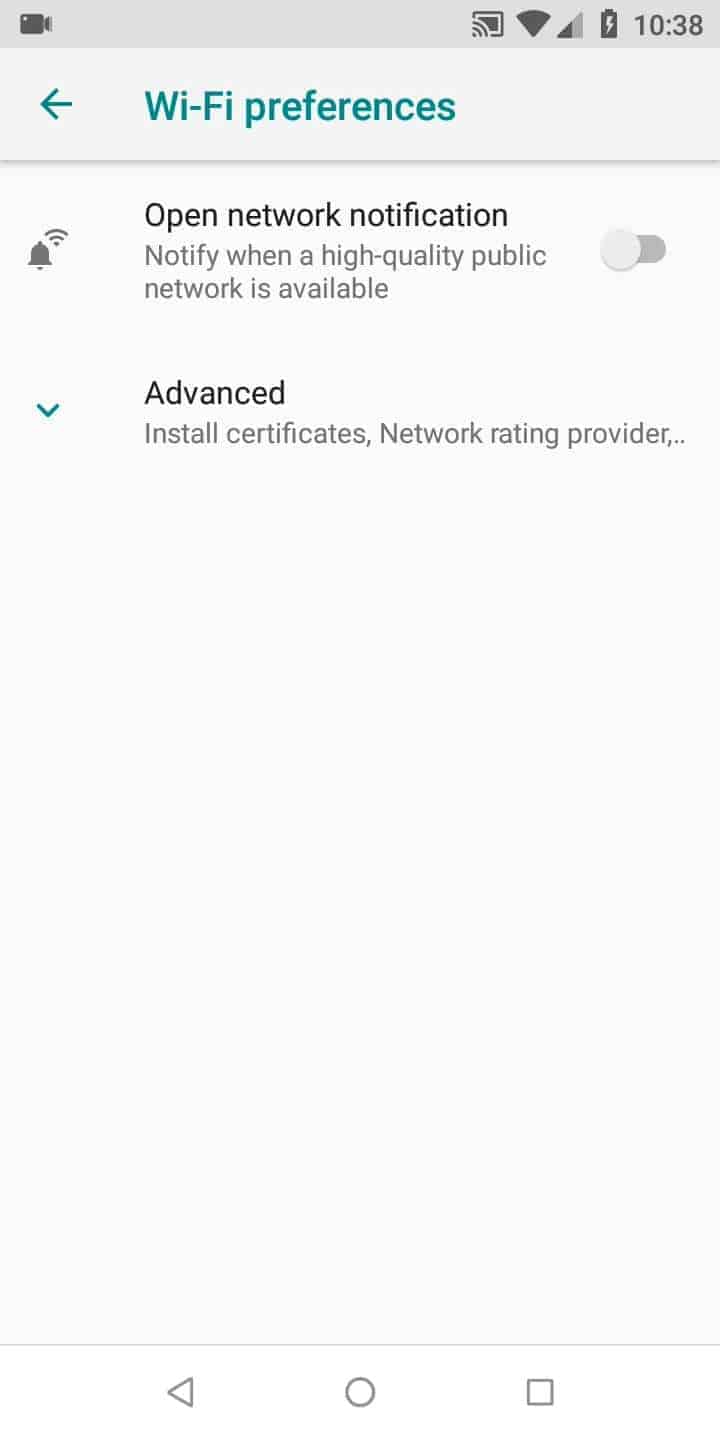 Open network notification Android 8 Manual TechBone
