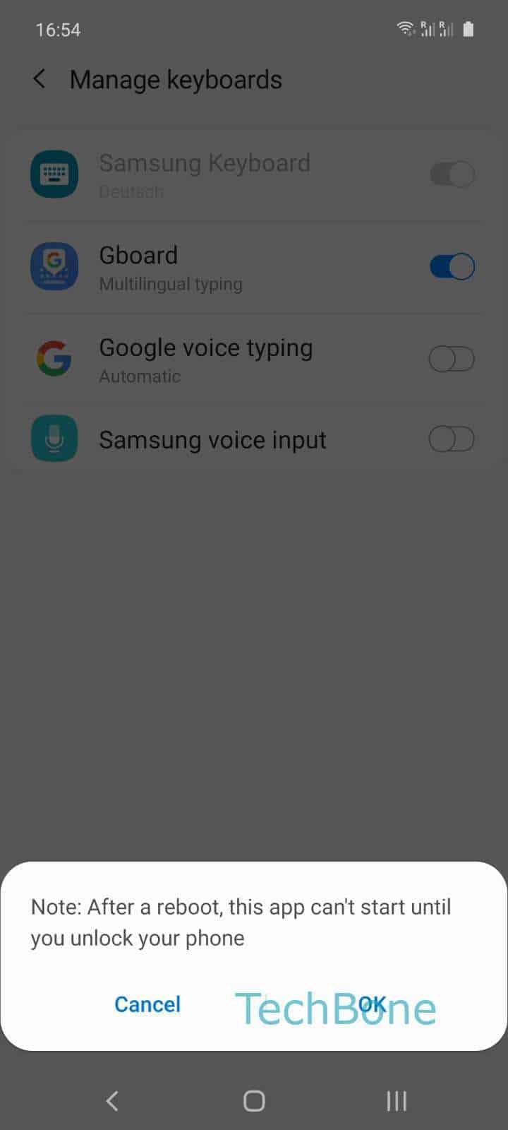 How to Enable or Disable Google voice typing Samsung Manual TechBone