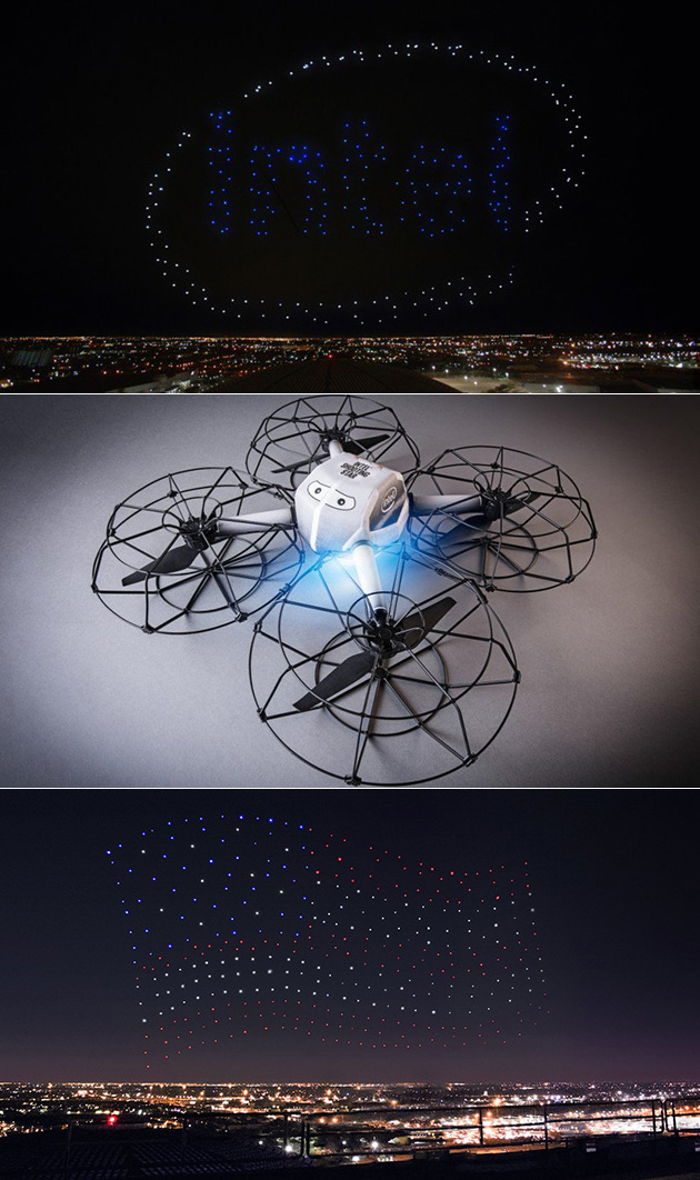 Intel Used 300Drones to Put on a Stunning Light Display During Super