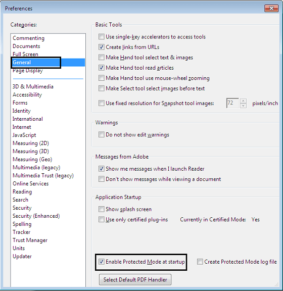 What Is Protective Mode In New Adobe Reader X, How To Enable And