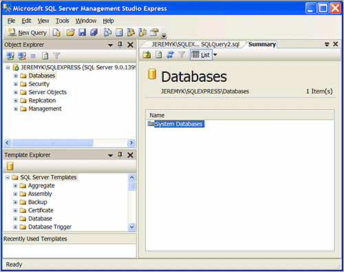 Hi From Tashkent SQL SERVER 2005 MANAGEMENT STUDIO EXPRESS EDITION