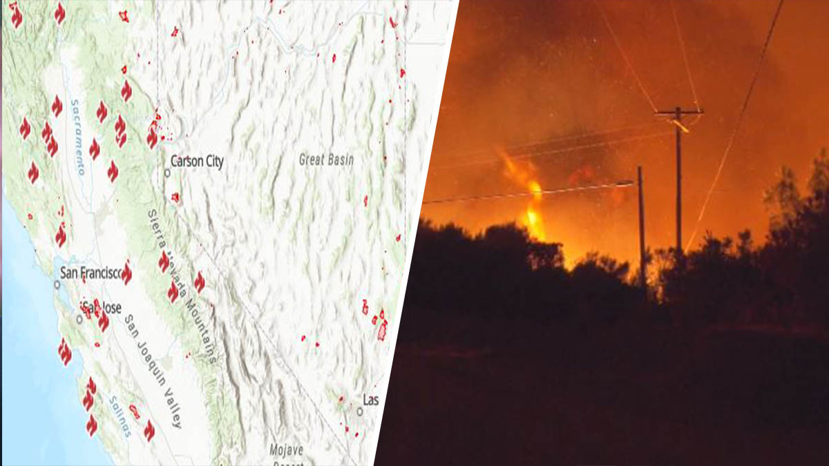 Mapa de incendios que arden en California Telemundo Chicago